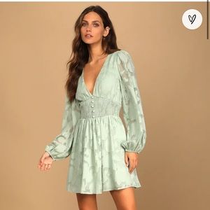 Lulus light sage green dress